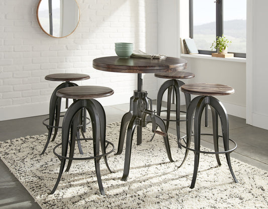 Sparrow - Dining Set With Round Counter Table - Hornell Furniture Outlet