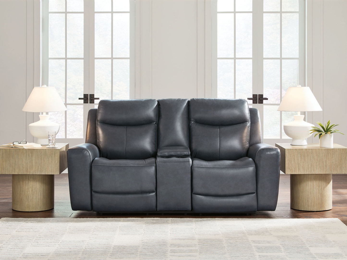 Next Move - Power Reclining Loveseat With Console / Adjustable Headrest - Hornell Furniture Outlet