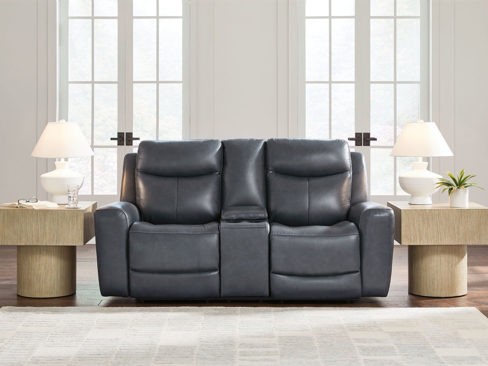 Next Move - Power Reclining Loveseat With Console / Adjustable Headrest - Hornell Furniture Outlet