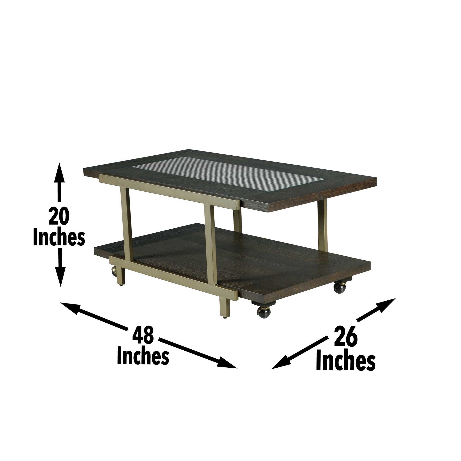 Terrell - Cocktail Table With Caster - Brown - Hornell Furniture Outlet