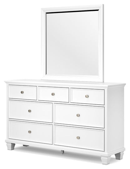 Fortman - White - Dresser And Mirror - Hornell Furniture Outlet