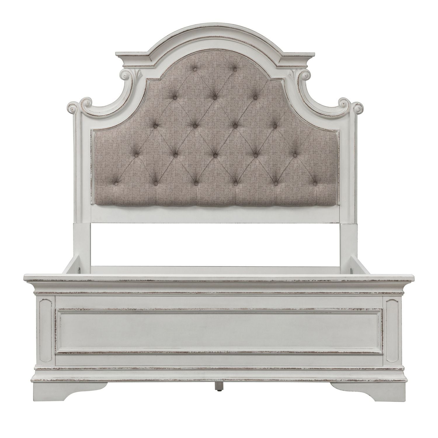 Magnolia Manor - Full Upholstered Bed - White - Hornell Furniture Outlet
