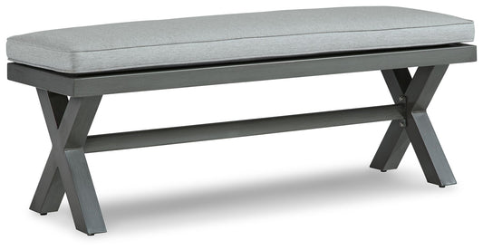 Elite Park - Gray - Bench With Cushion - Hornell Furniture Outlet