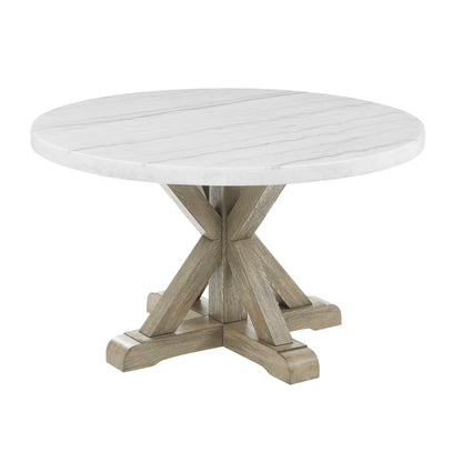 Carena - 5 Piece Dining Set (Round Table And 4 Chairs) - Dark Gray - Hornell Furniture Outlet