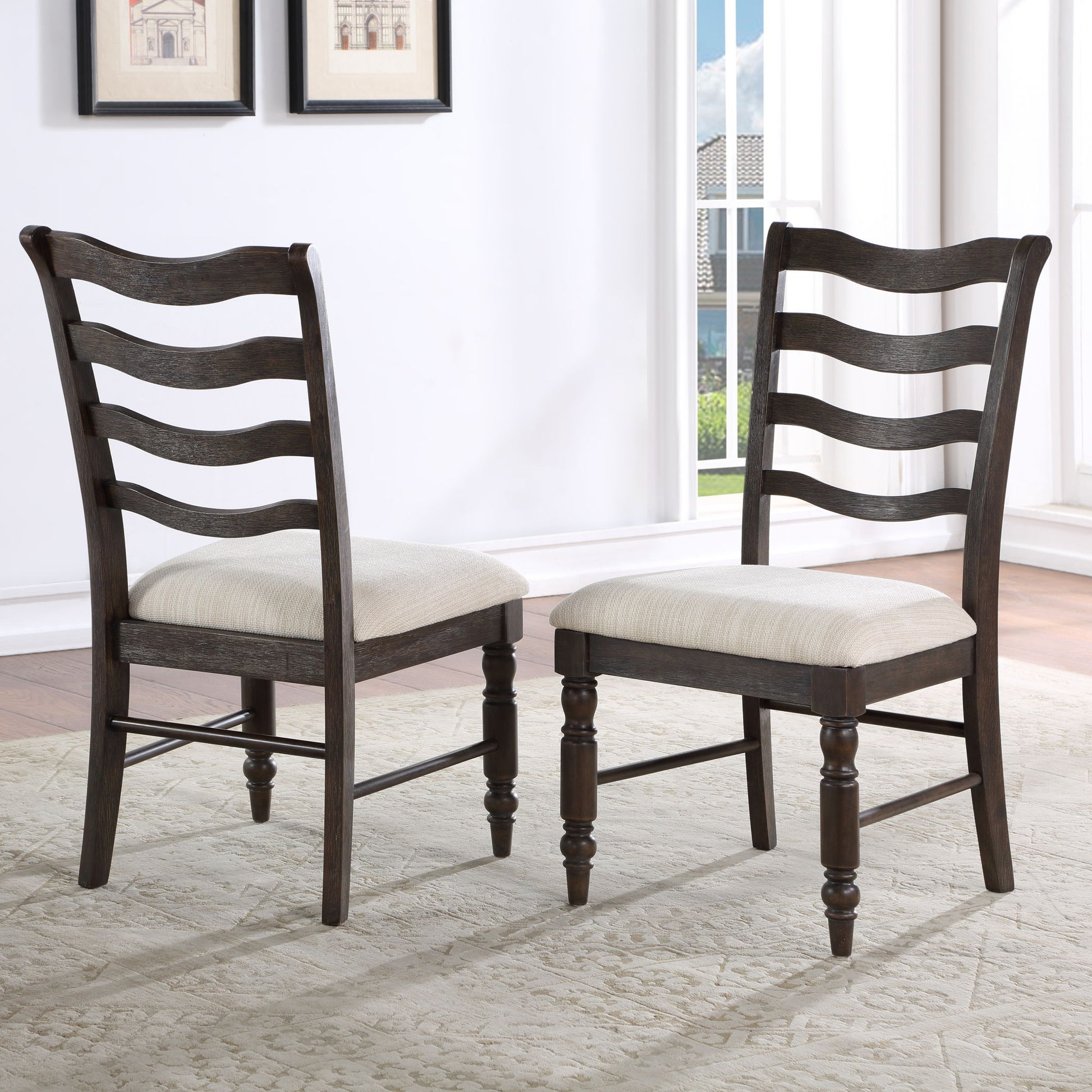 Hutchins - Side Chair (Set of 2) - Dark Brown - Hornell Furniture Outlet