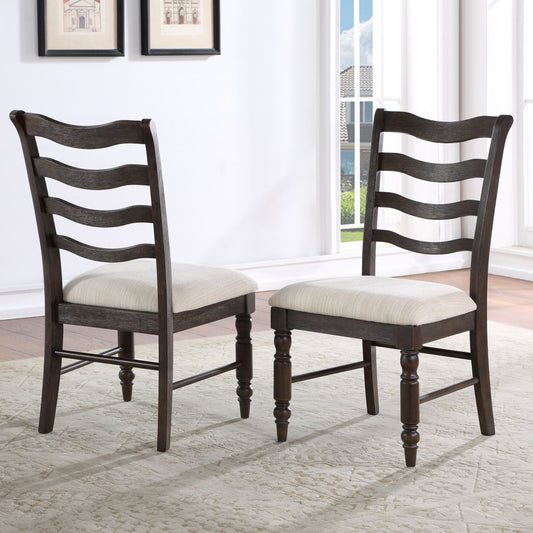 Hutchins - Side Chair (Set of 2) - Dark Brown - Hornell Furniture Outlet
