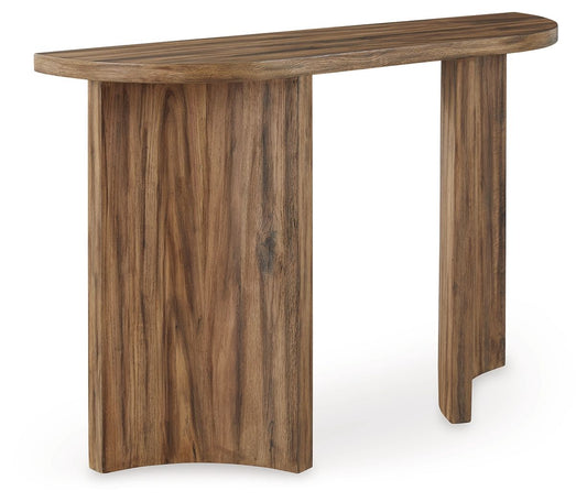 Austanny - Warm Brown - Sofa Table - Hornell Furniture Outlet
