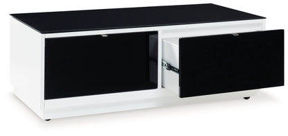Gardoni - White / Black - Rectangular Cocktail Table - Hornell Furniture Outlet