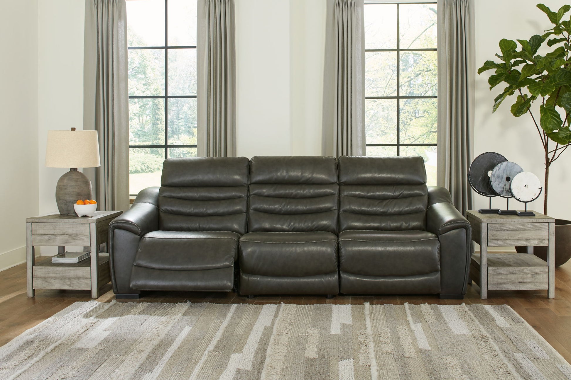 Center Line - Power Recliner Sectional - Hornell Furniture Outlet