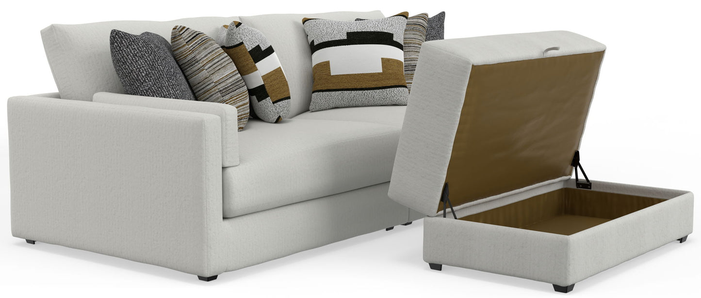 Trevor - Extra Deep Oversized Sofa With Included Storage Cocktail Ottoman - Hornell Furniture Outlet