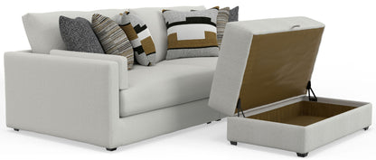 Trevor - Extra Deep Oversized Sofa With Included Storage Cocktail Ottoman - Hornell Furniture Outlet