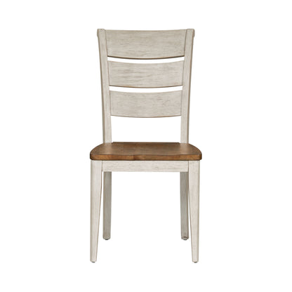 Farmhouse Reimagined - Ladder Back Side Chair - White - Hornell Furniture Outlet