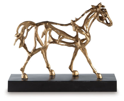 Grainville - Antique Gold Finish - Sculpture - Hornell Furniture Outlet