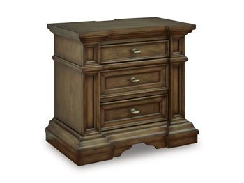 Frantanna - Three Drawer Night Stand - Brown - Hornell Furniture Outlet