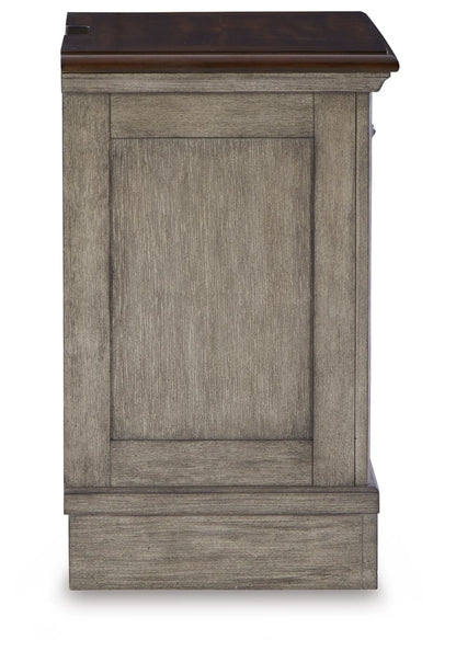 Lodenbay - Antique Gray - Three Drawer Night Stand - Hornell Furniture Outlet