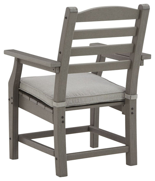 Visola - Gray - Arm Chair With Cushion (Set of 2) - Hornell Furniture Outlet