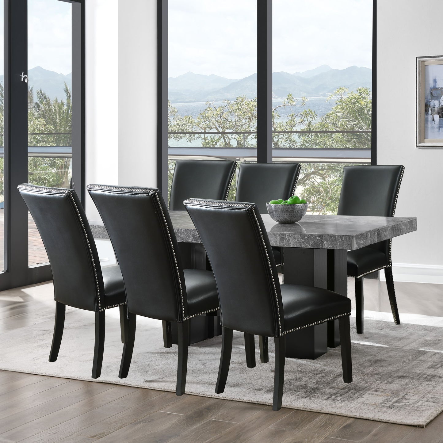 Camila - Rectangular Dining Set - Gray Top - Hornell Furniture Outlet
