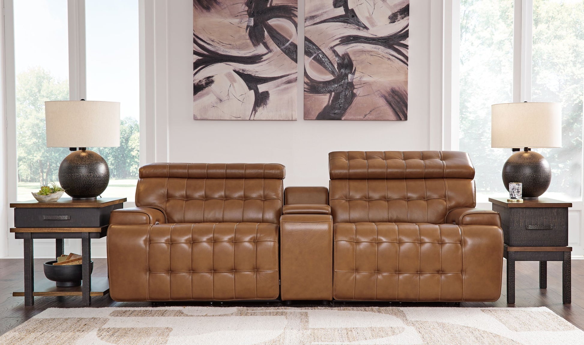 Temmpton - Power Reclining Sectional - Hornell Furniture Outlet
