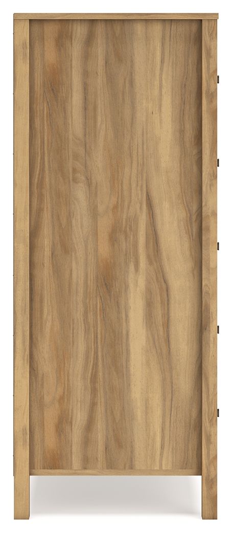 Bermacy - Light Brown - Five Drawer Chest - Hornell Furniture Outlet