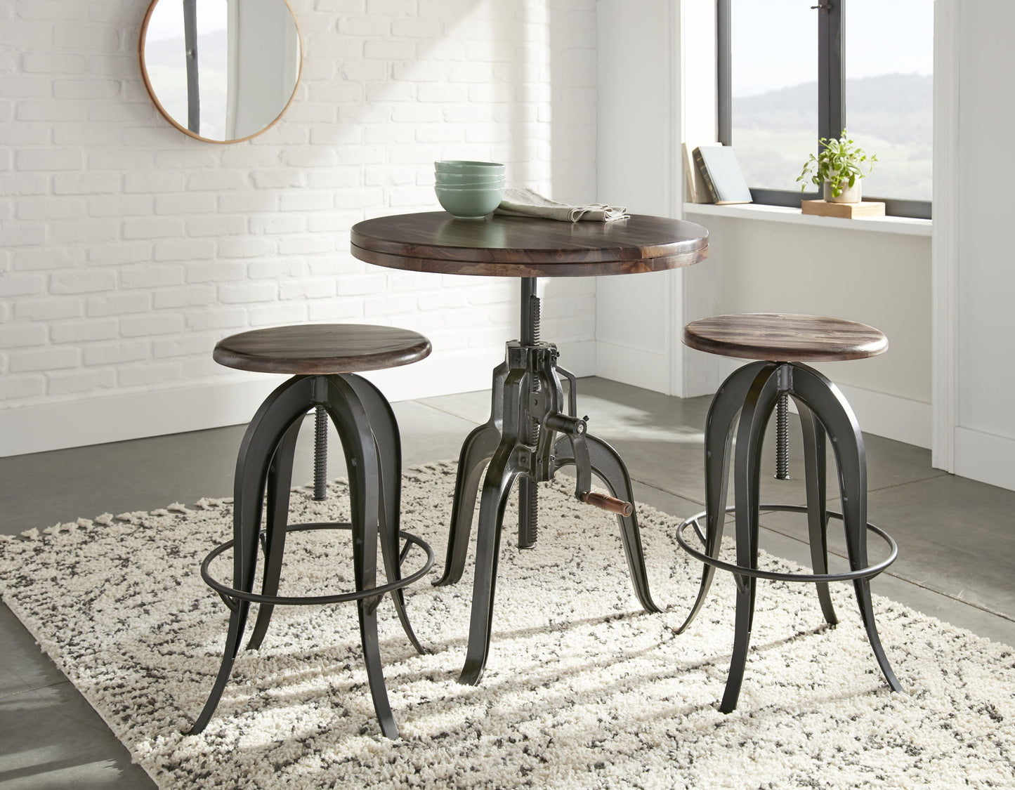 Sparrow - Dining Set With Round Counter Table - Hornell Furniture Outlet