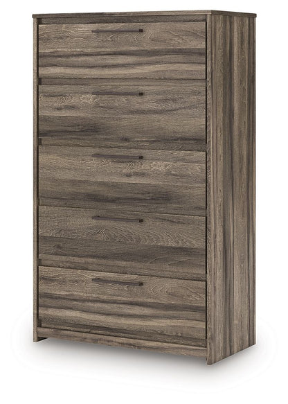 Elbrim - Five Drawer Chest - Brown - Hornell Furniture Outlet