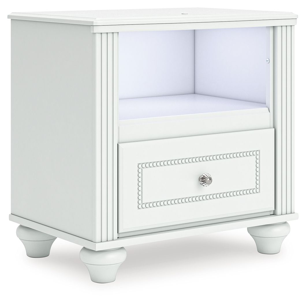 Kozlani - One Drawer Night Stand - White - Hornell Furniture Outlet