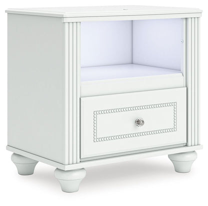 Kozlani - One Drawer Night Stand - White - Hornell Furniture Outlet
