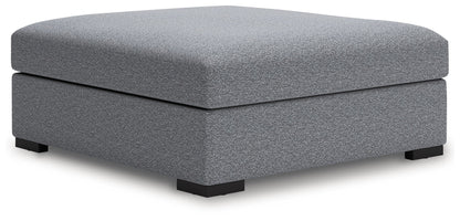 Bealton - Salt And Pepper - Oversized Accent Ottoman - Hornell Furniture Outlet
