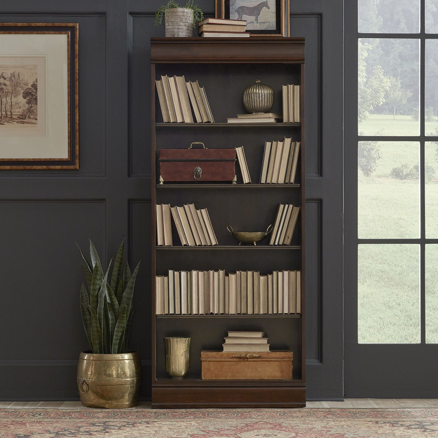 Brayton Manor - Jr Executive Bookcase (RTA) - Hornell Furniture Outlet