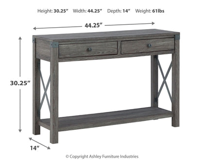 Freedan - Console Sofa Table - Grayish Brown - Hornell Furniture Outlet