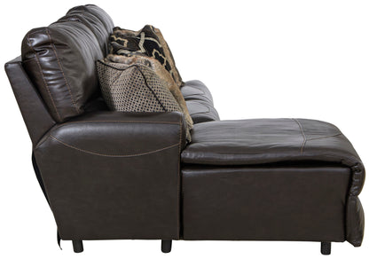 Como - 3 Piece Italian Leather Match Reclining Sectional - Hornell Furniture Outlet