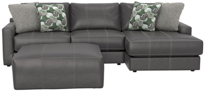Minori - Italian Leather Sofa / Chaise And Cocktail Ottoman - Hornell Furniture Outlet