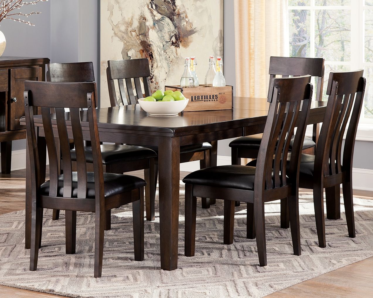 Haddigan - Dark Brown - Rectangular Dining Room Extension Table - Hornell Furniture Outlet
