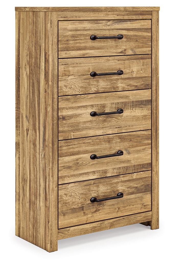 Maystonna - Five Drawer Chest - Brown - Hornell Furniture Outlet