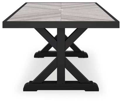 Beachcroft - Rect Dining Table W/Umb Opt - Hornell Furniture Outlet