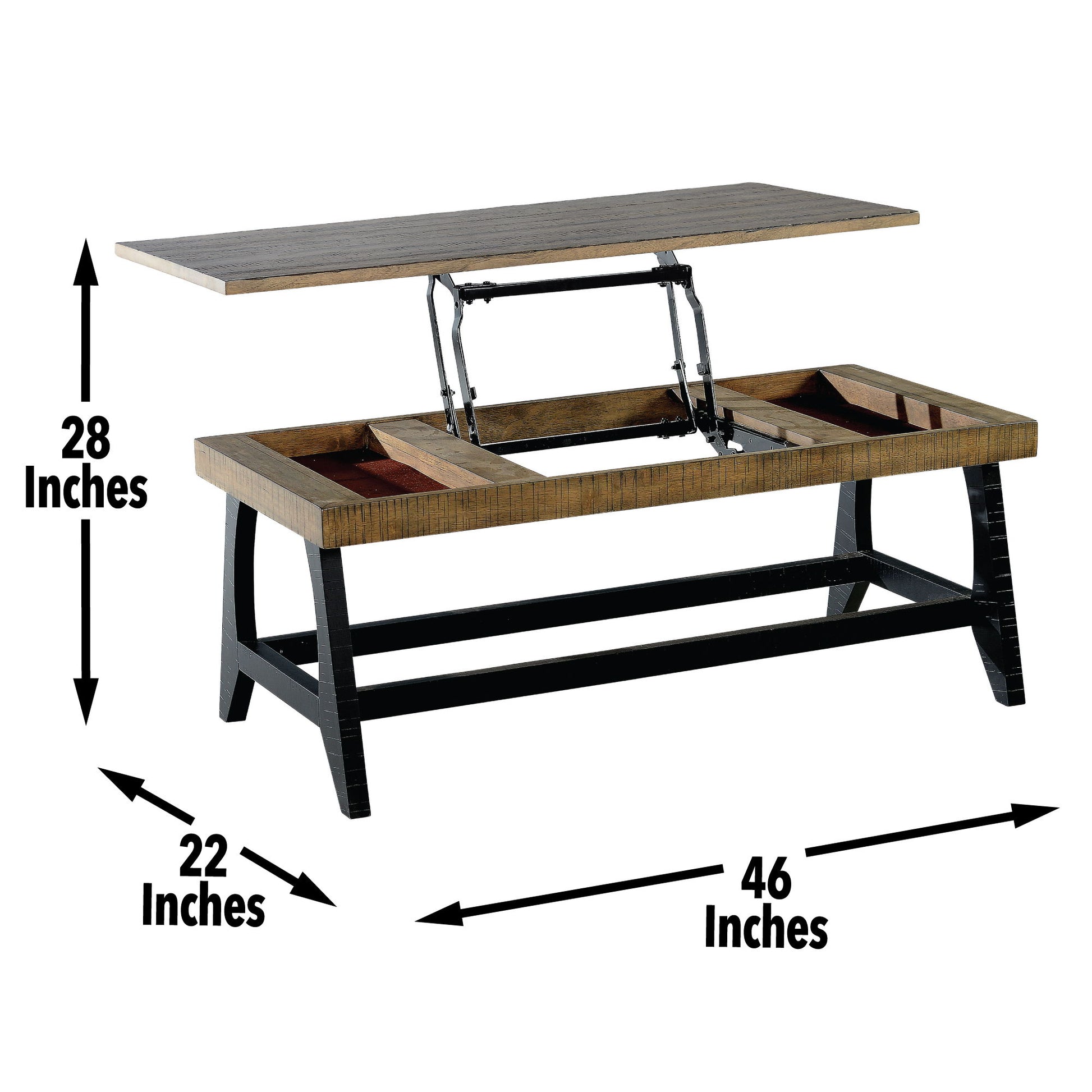 Ralston - Lift - Top Coffee Table - Brown - Hornell Furniture Outlet