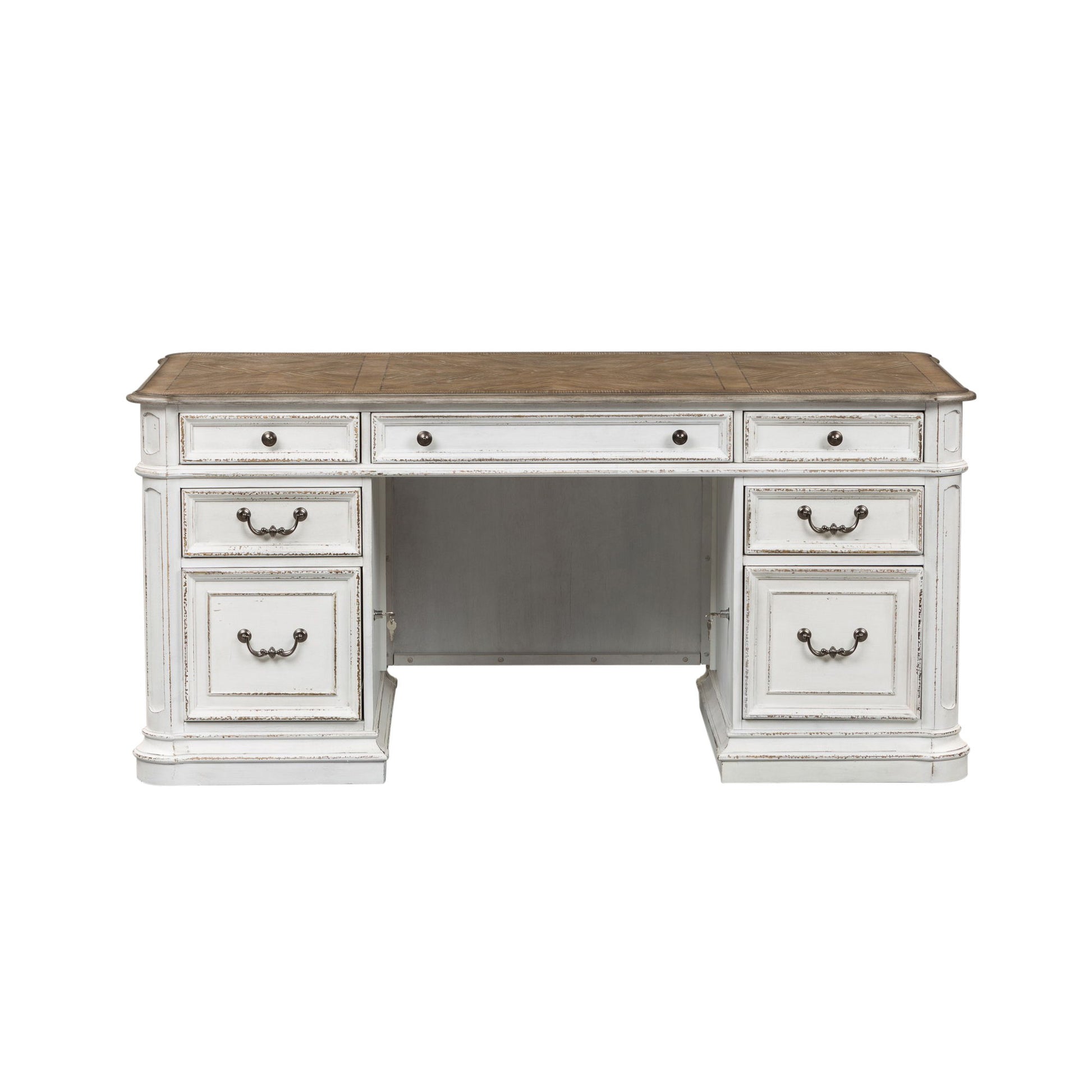 Magnolia Manor - Desk - White - Hornell Furniture Outlet