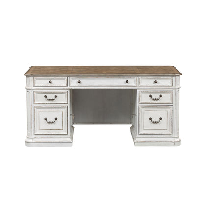 Magnolia Manor - Desk - White - Hornell Furniture Outlet