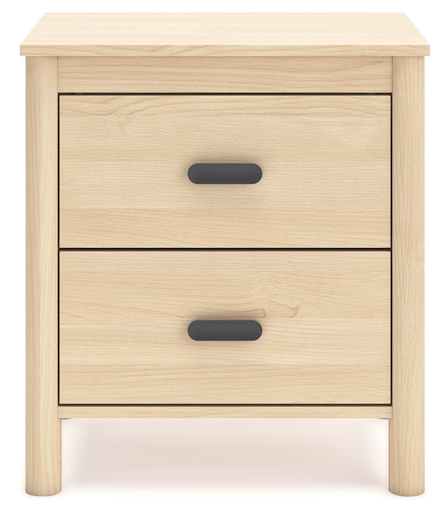 Cabinella - Tan - Two Drawer Night Stand - Hornell Furniture Outlet