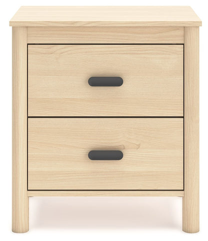 Cabinella - Tan - Two Drawer Night Stand - Hornell Furniture Outlet