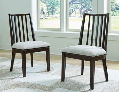 Galliden - Black - Dining Upholstered Side Chair (Set of 2) - Hornell Furniture Outlet