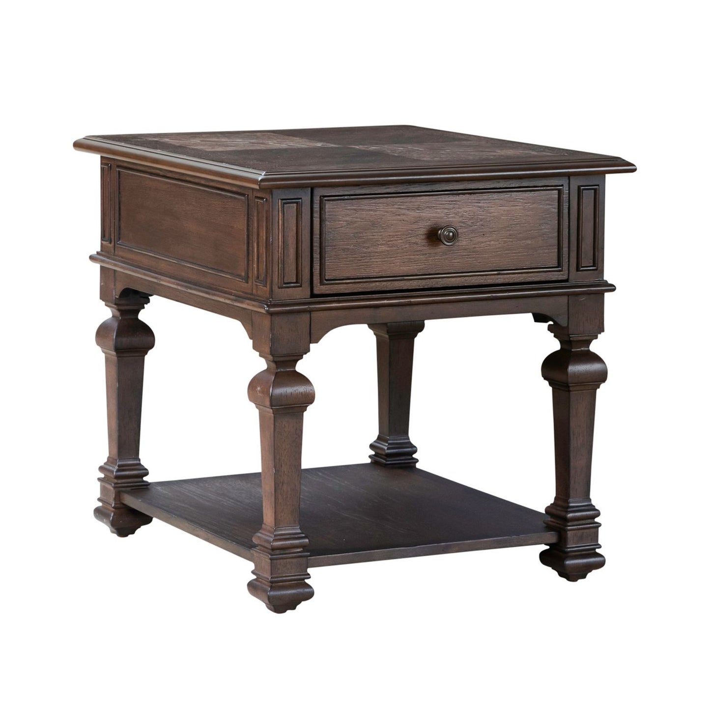 Provence Park - Drawer End Table - Brown - Hornell Furniture Outlet