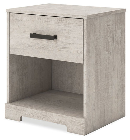 Shawburn - Gray - One Drawer Night Stand - Hornell Furniture Outlet