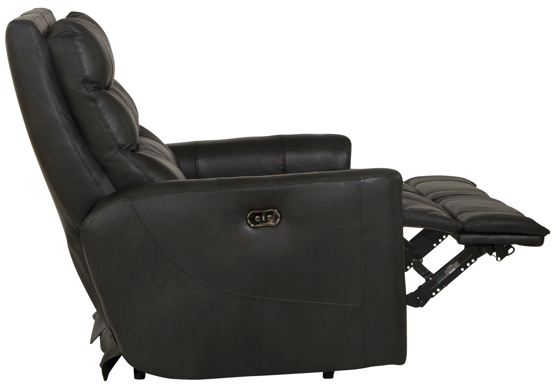 Bosa - Leather Power Reclining Loveseat - Charcoal - Hornell Furniture Outlet