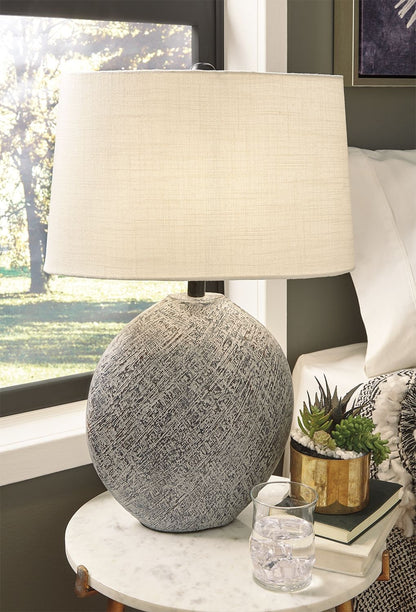 Harif - Beige - Paper Table Lamp - Hornell Furniture Outlet
