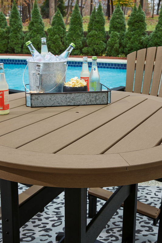 Fairen Trail - Black / Driftwood - 5 Pc. - Dining Set with 4 Chairs - Hornell Furniture Outlet