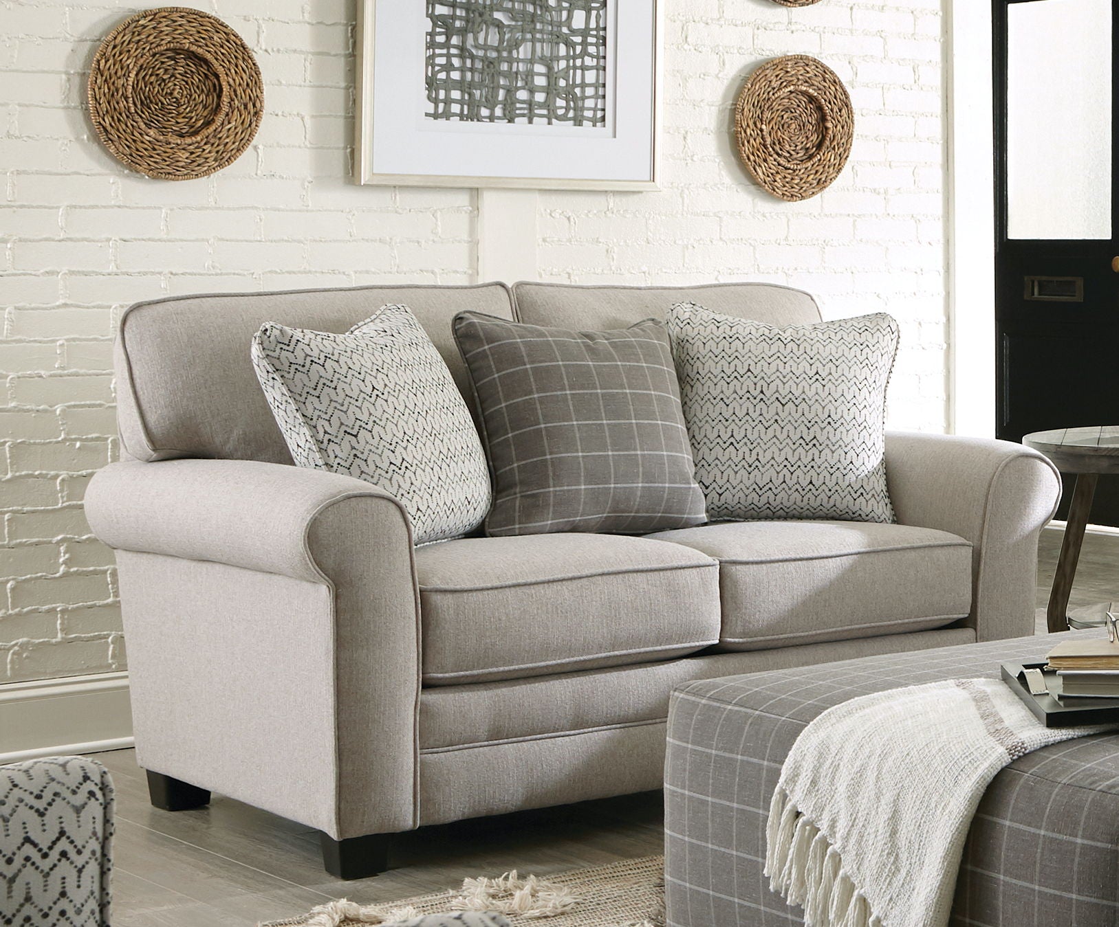 Lewiston - Loveseat - Cement - Hornell Furniture Outlet