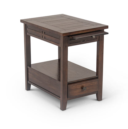 Crestline - Chairside End Table - Brown - Hornell Furniture Outlet