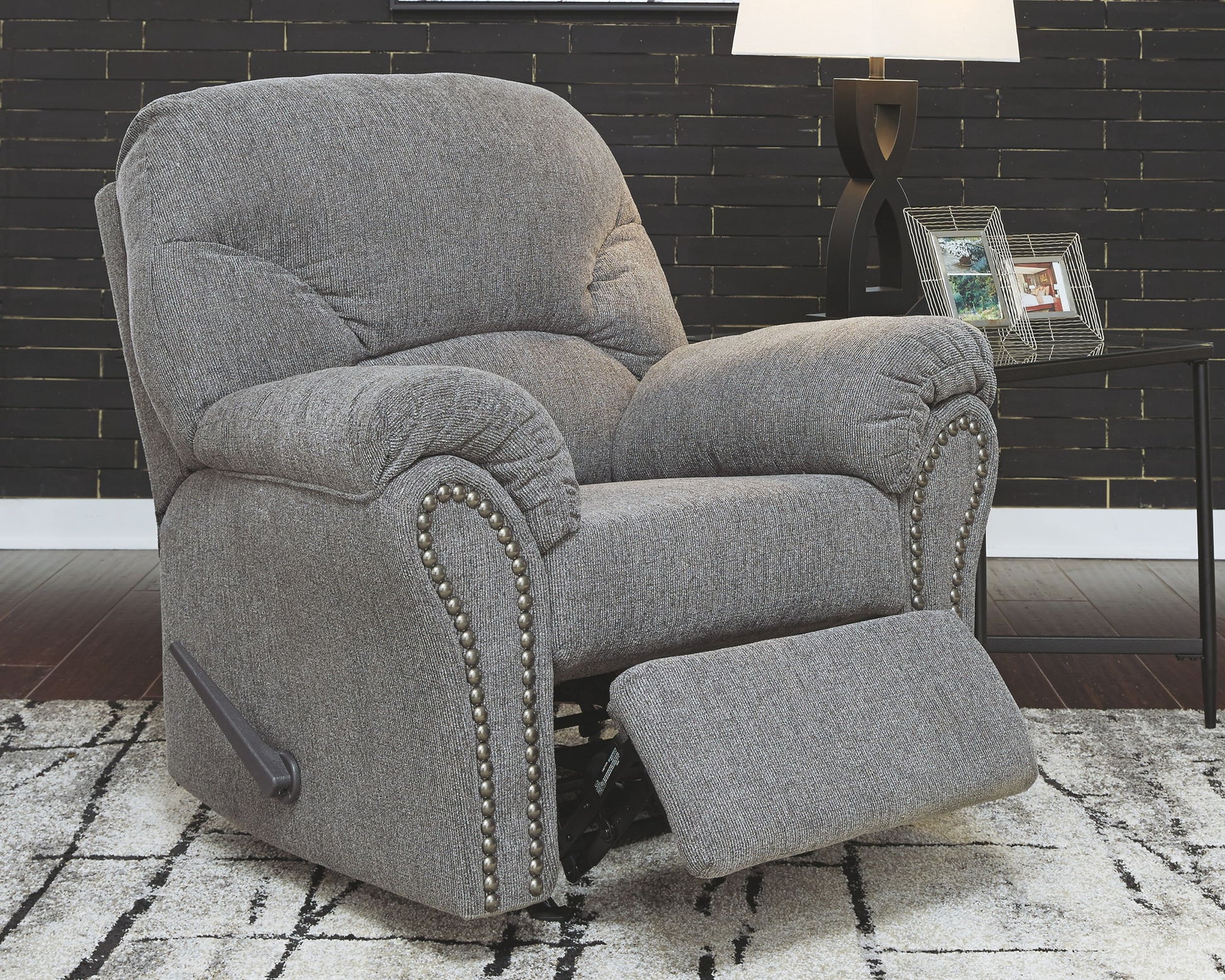 Allmaxx - Pewter - Rocker Recliner - Hornell Furniture Outlet