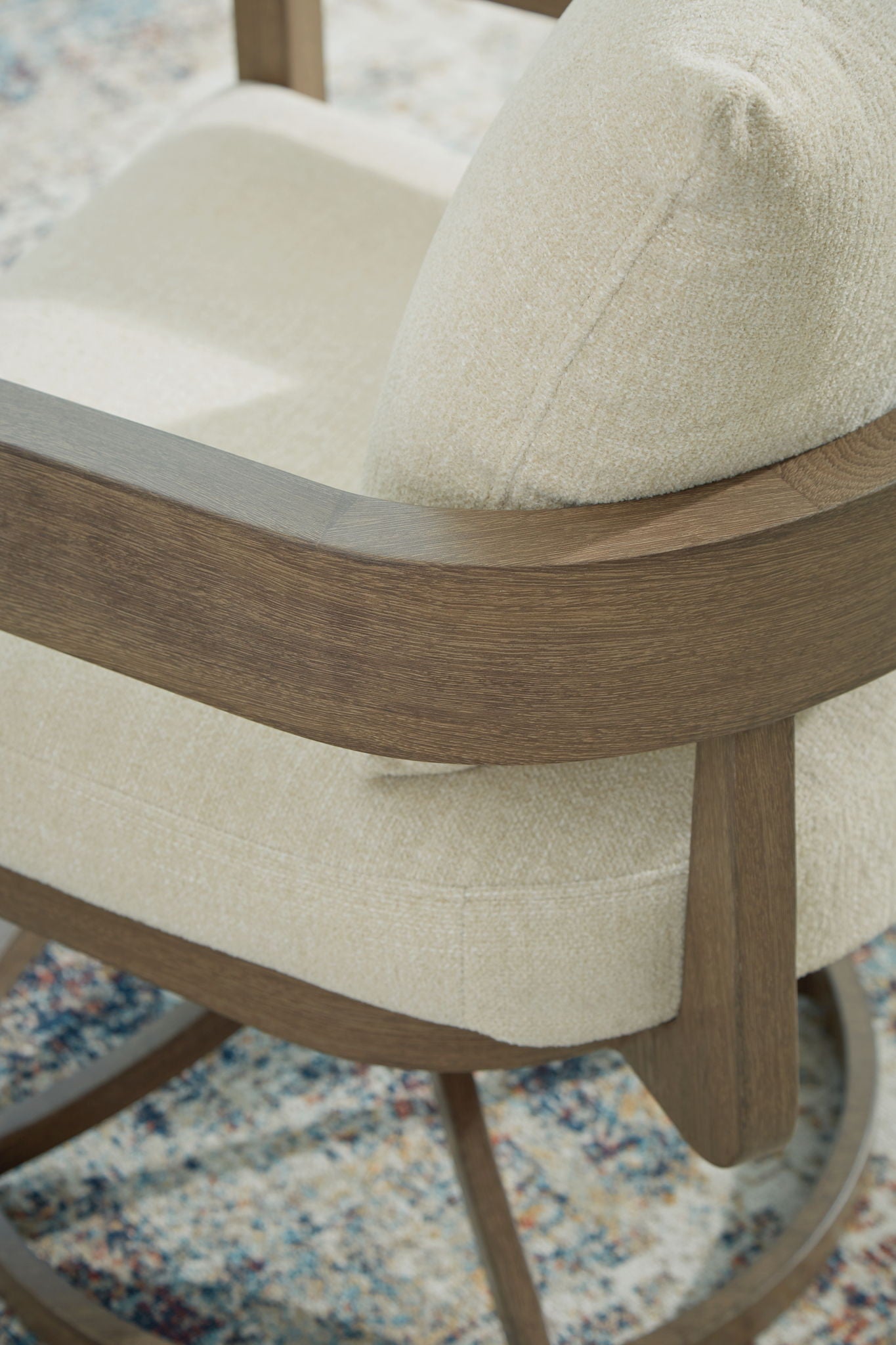 Serene Bay - Dark Brown / White - Swivel Chair With Cushion (Set of 2) - Hornell Furniture Outlet